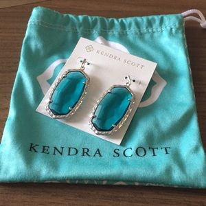 Kendra Scott Ella Turquoise Earrings with Silver